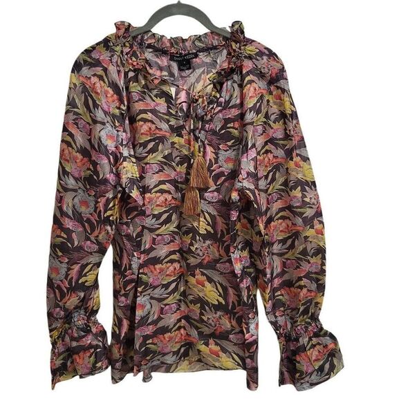 Tanvi Kedia Rashida Peasant Blouse sz sm - Picture 7 of 13